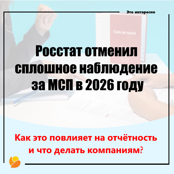 Росстат отказался от сплошного наблюдения за МСП в 2026 году